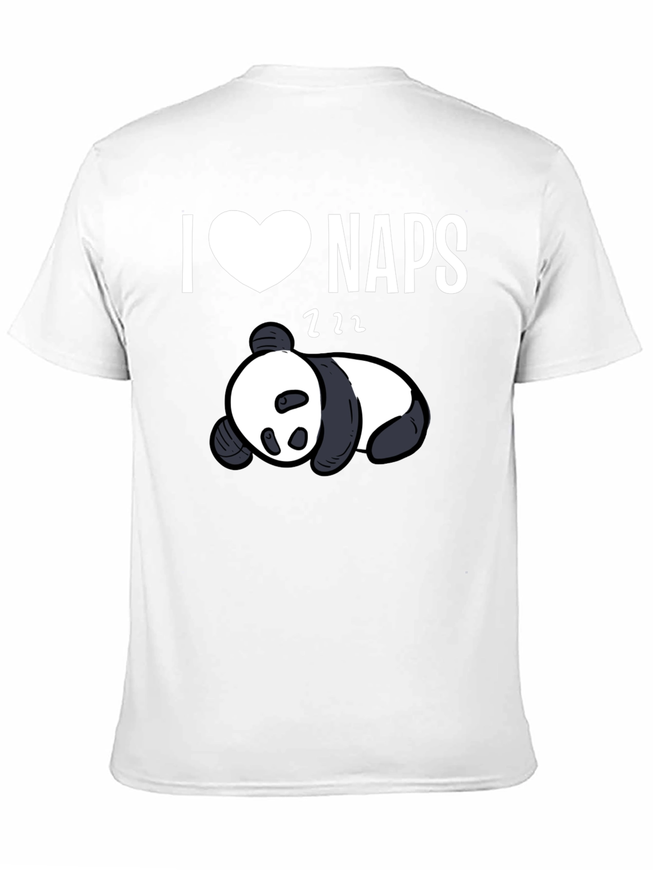 I Heart Naps Panda Black T-Shirt