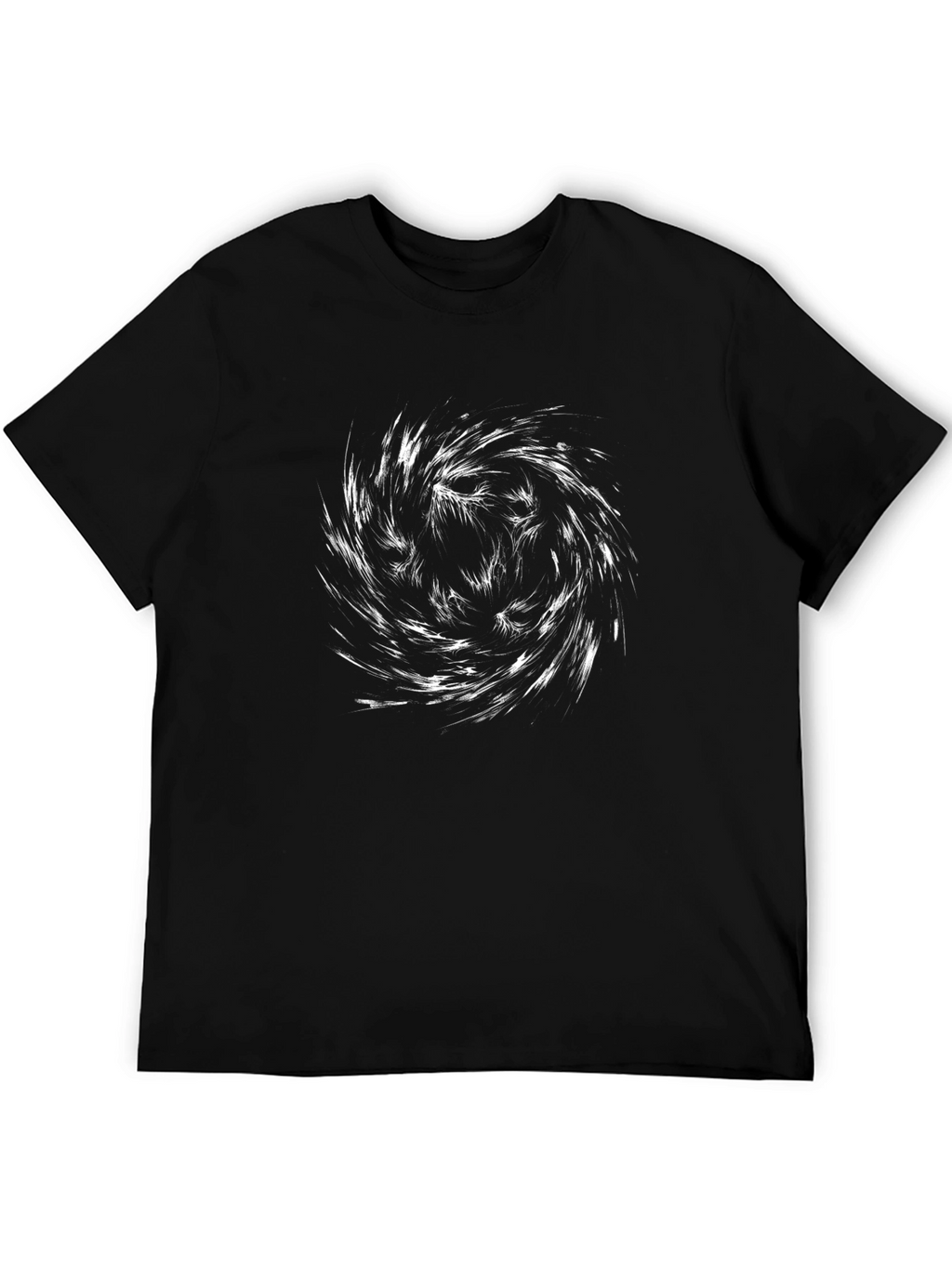 Swirl Graphic Black T-Shirt - Modern Design