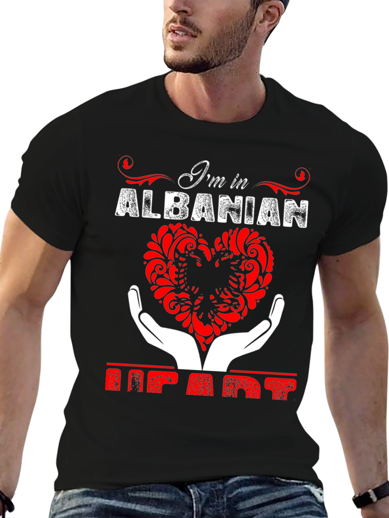 Albanian Heart T-Shirt - Im in Albanian Heart Tee
