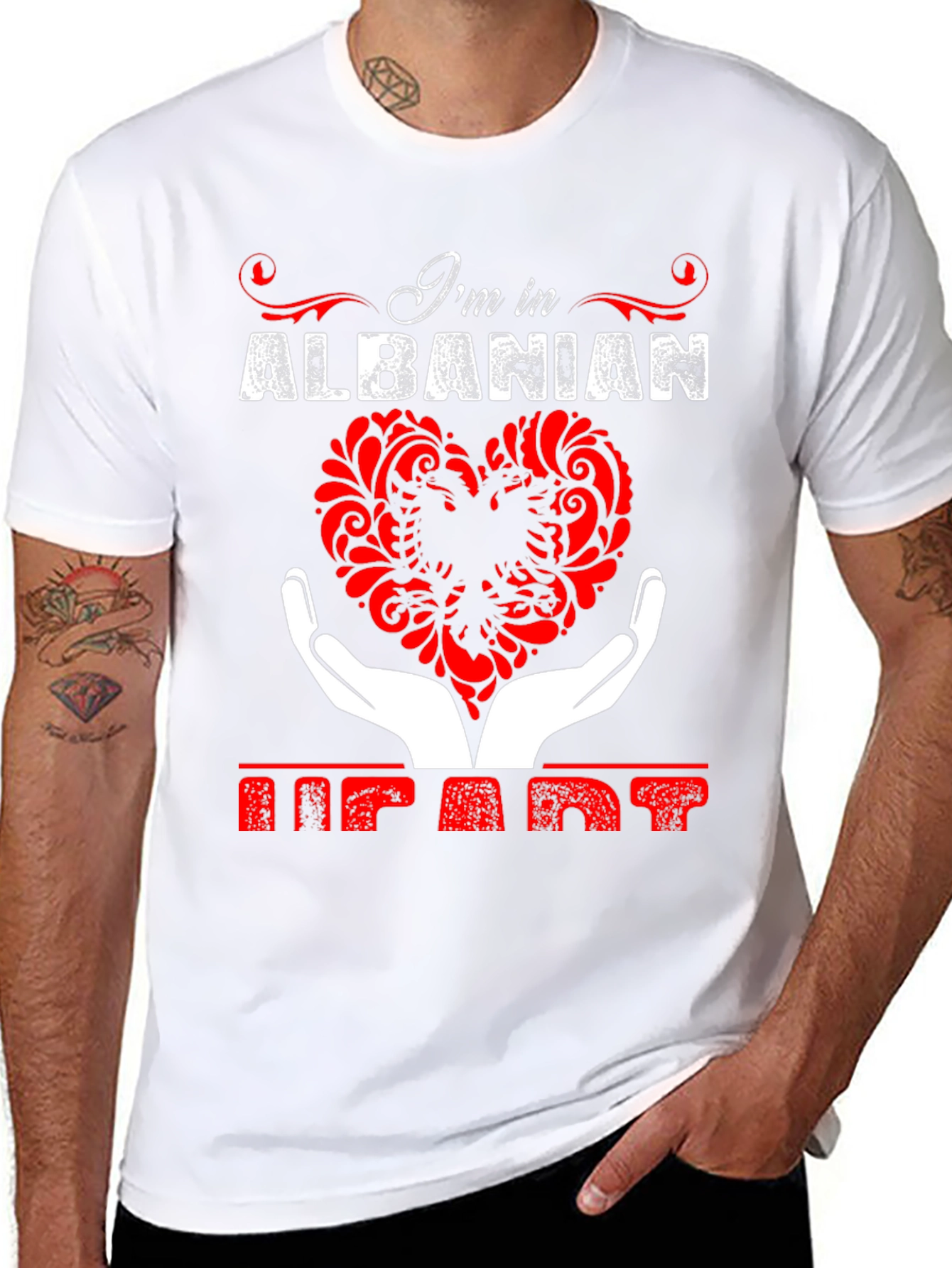 Albanian Heart T-Shirt - Im in Albanian Heart Tee