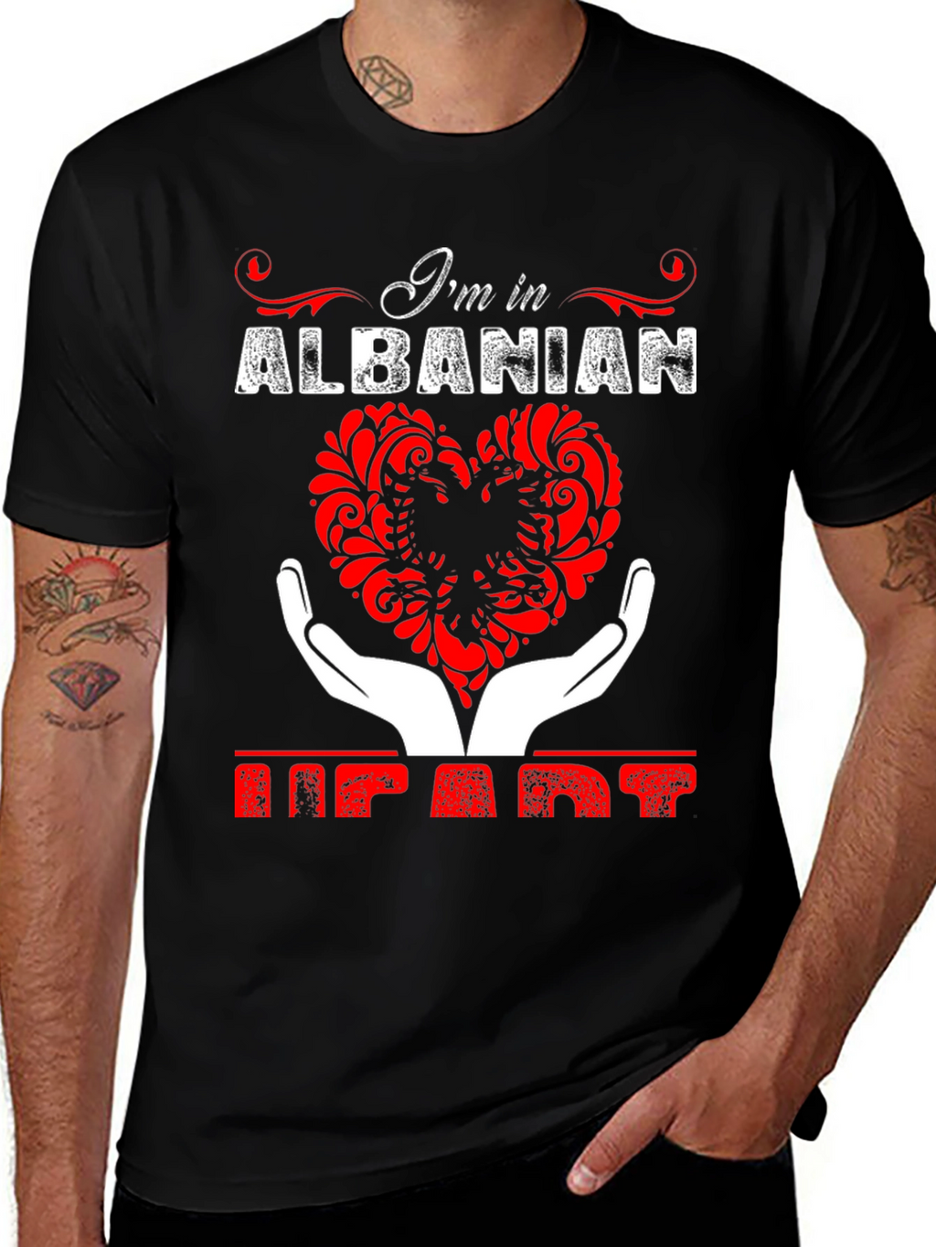 Albanian Heart T-Shirt - Im in Albanian Heart Tee