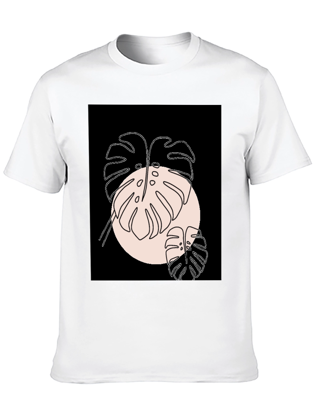 Monstera Graphic Black T-Shirt