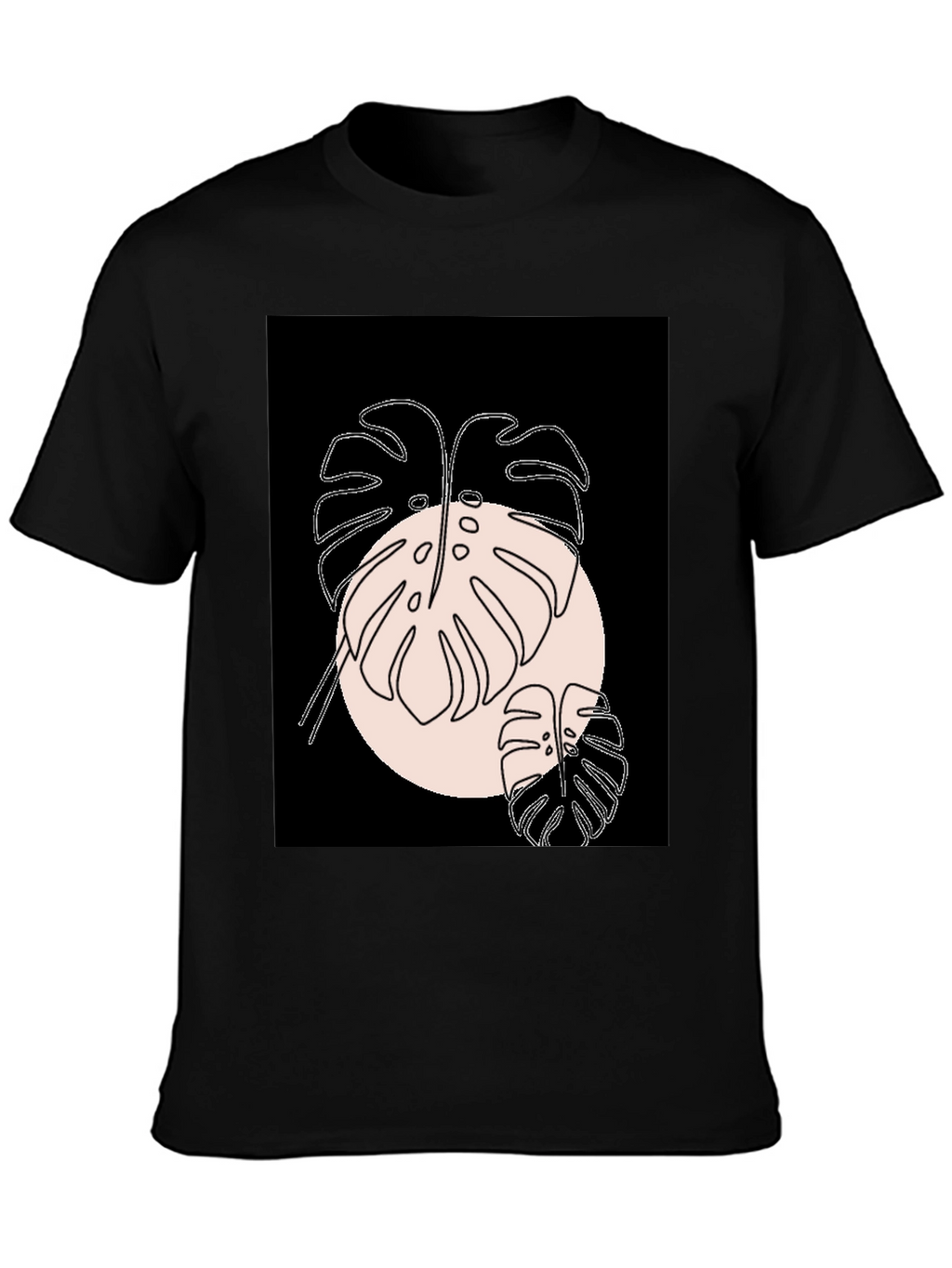 Monstera Graphic Black T-Shirt