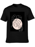 Monstera Graphic Black T-Shirt