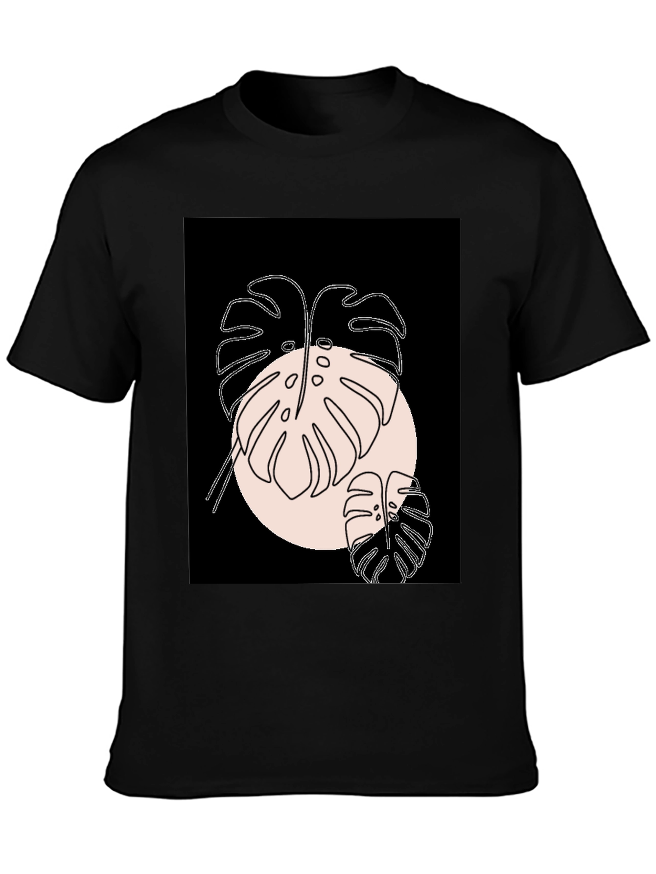 Monstera Graphic Black T-Shirt