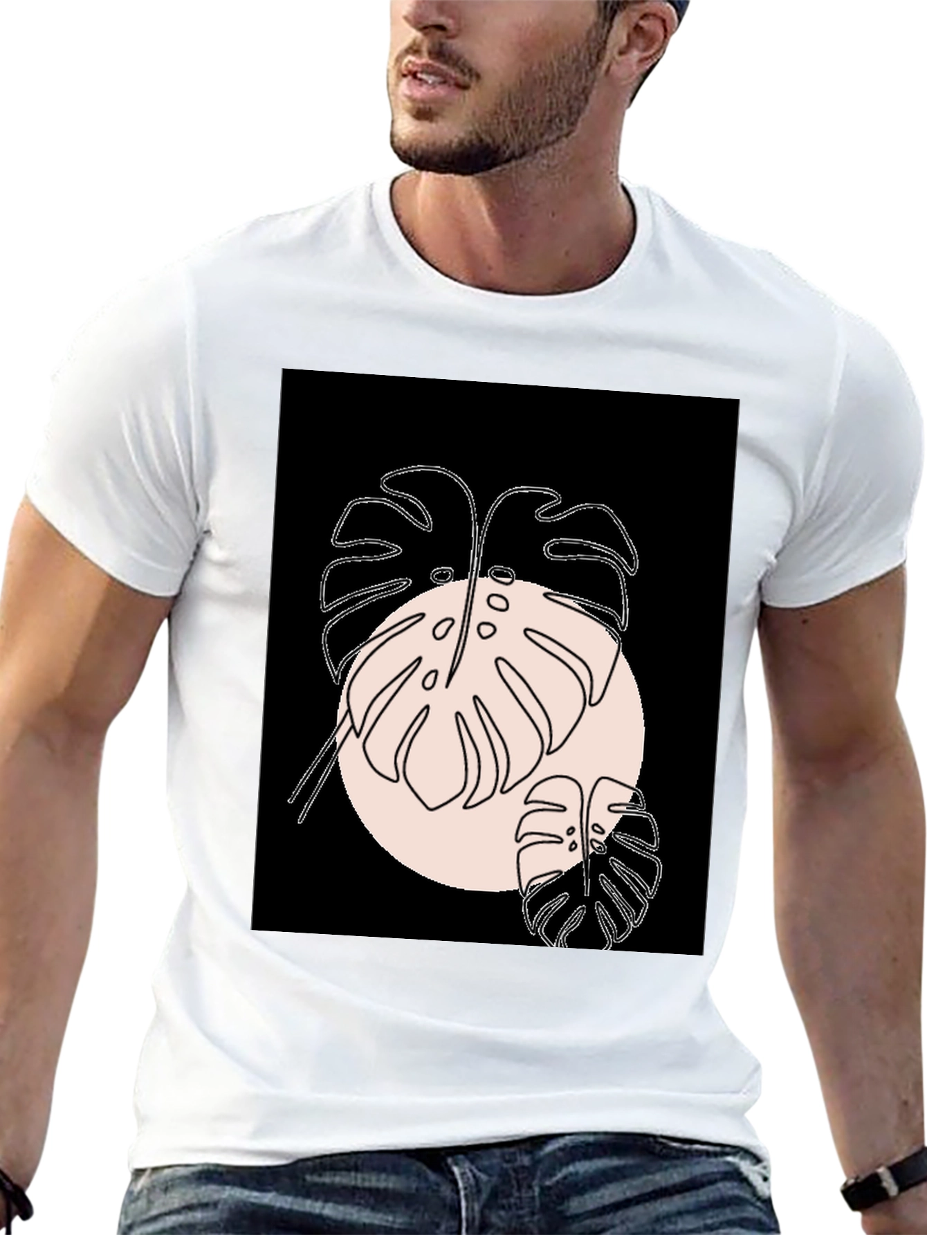 Monstera Graphic Black T-Shirt