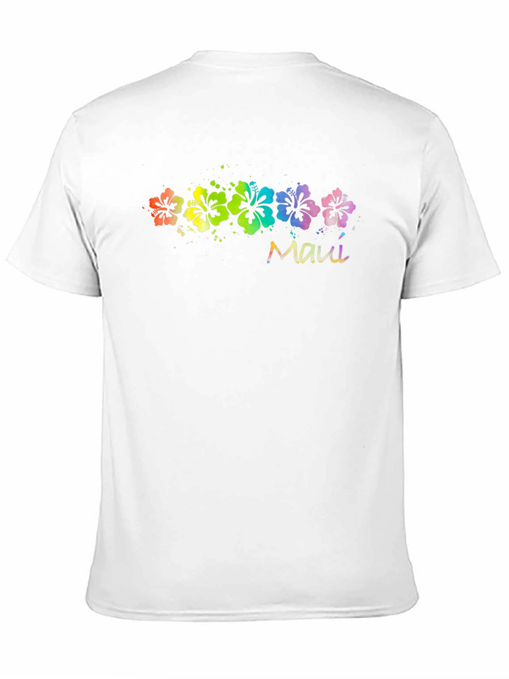 Maui Rainbow Flower T-Shirt - Black