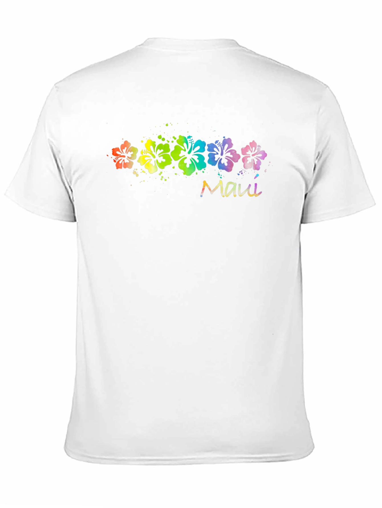 Maui Rainbow Flower T-Shirt - Black