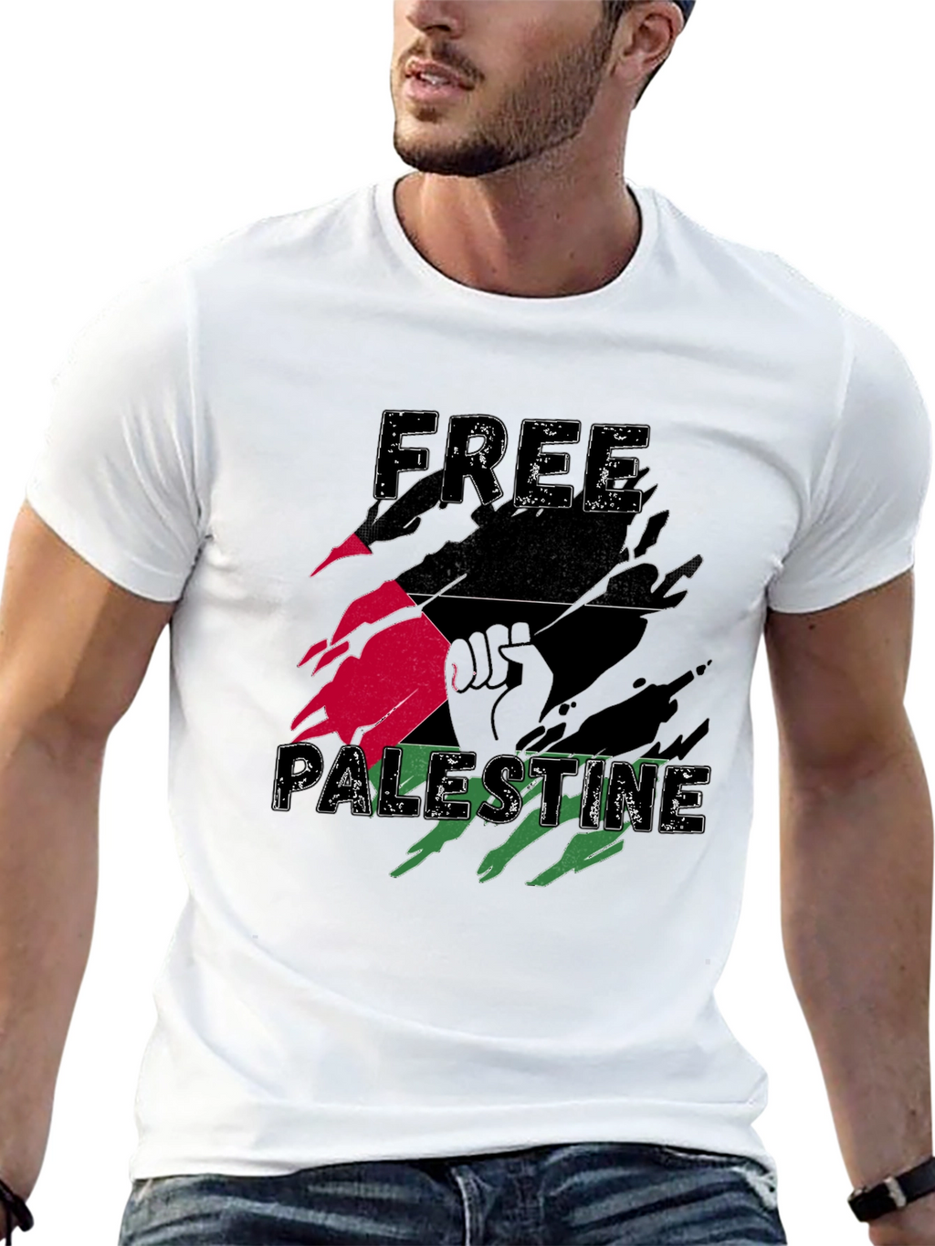 Free Palestine Graphic Tee - Black