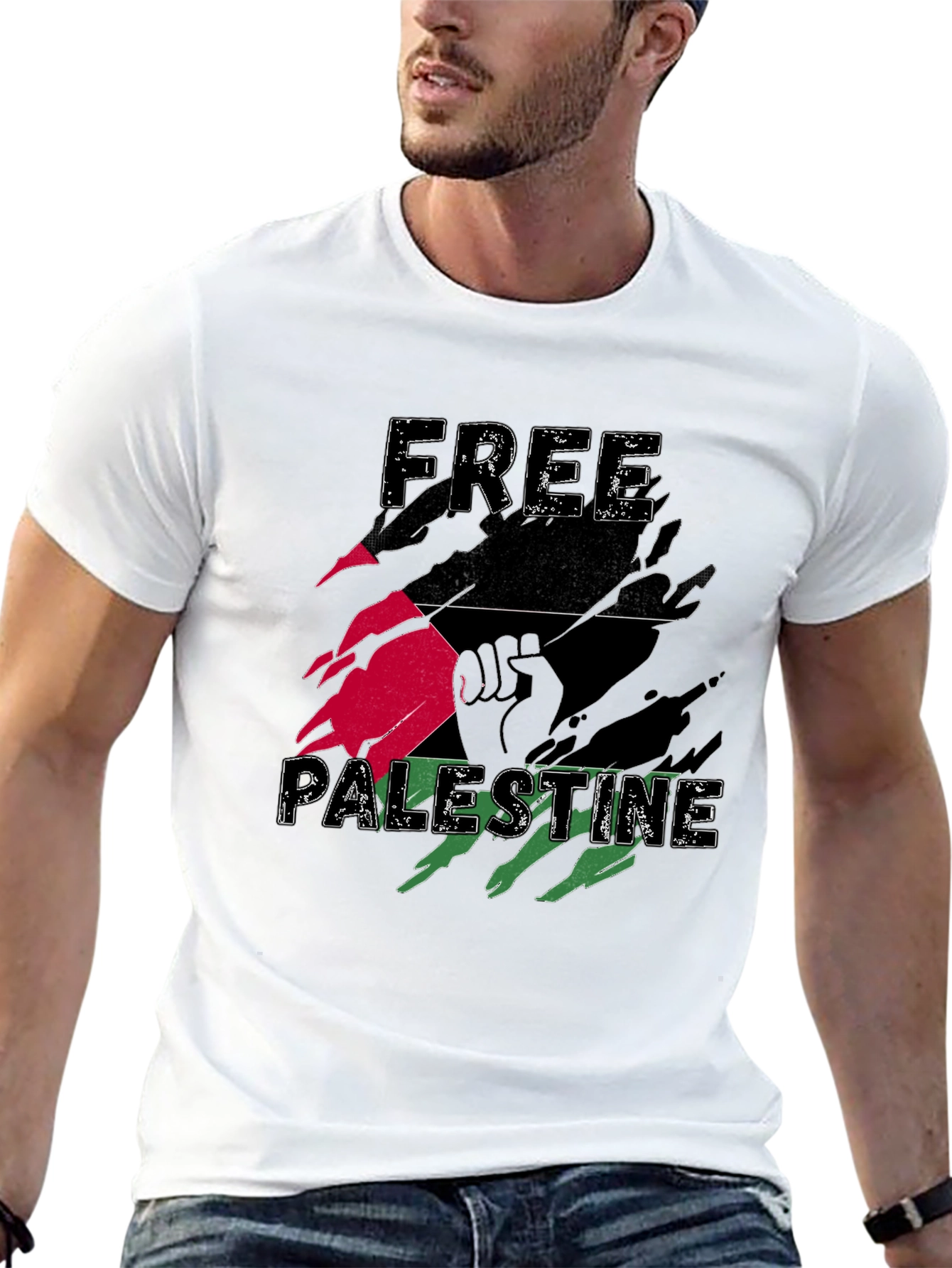 Free Palestine Graphic Tee - Black