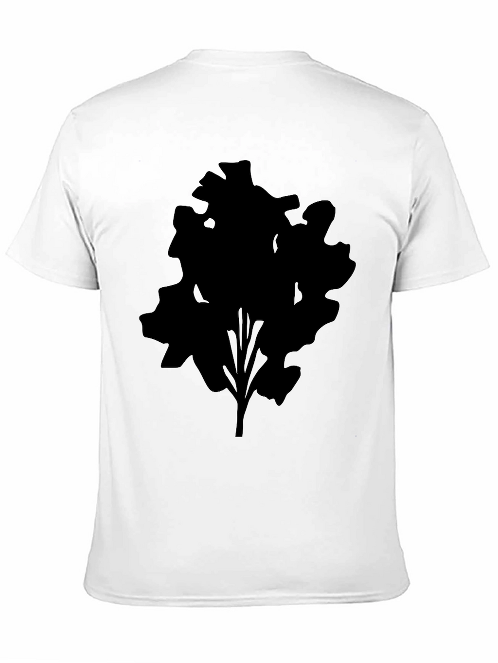 Mens Black T-Shirt with Abstract Tree Silhouette Design