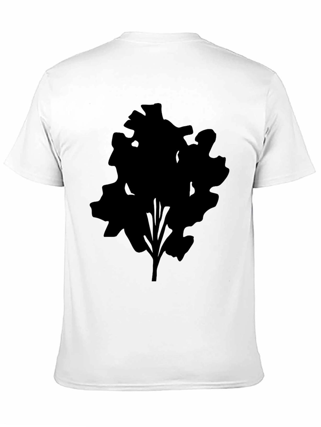 Mens Black T-Shirt with Abstract Tree Silhouette Design