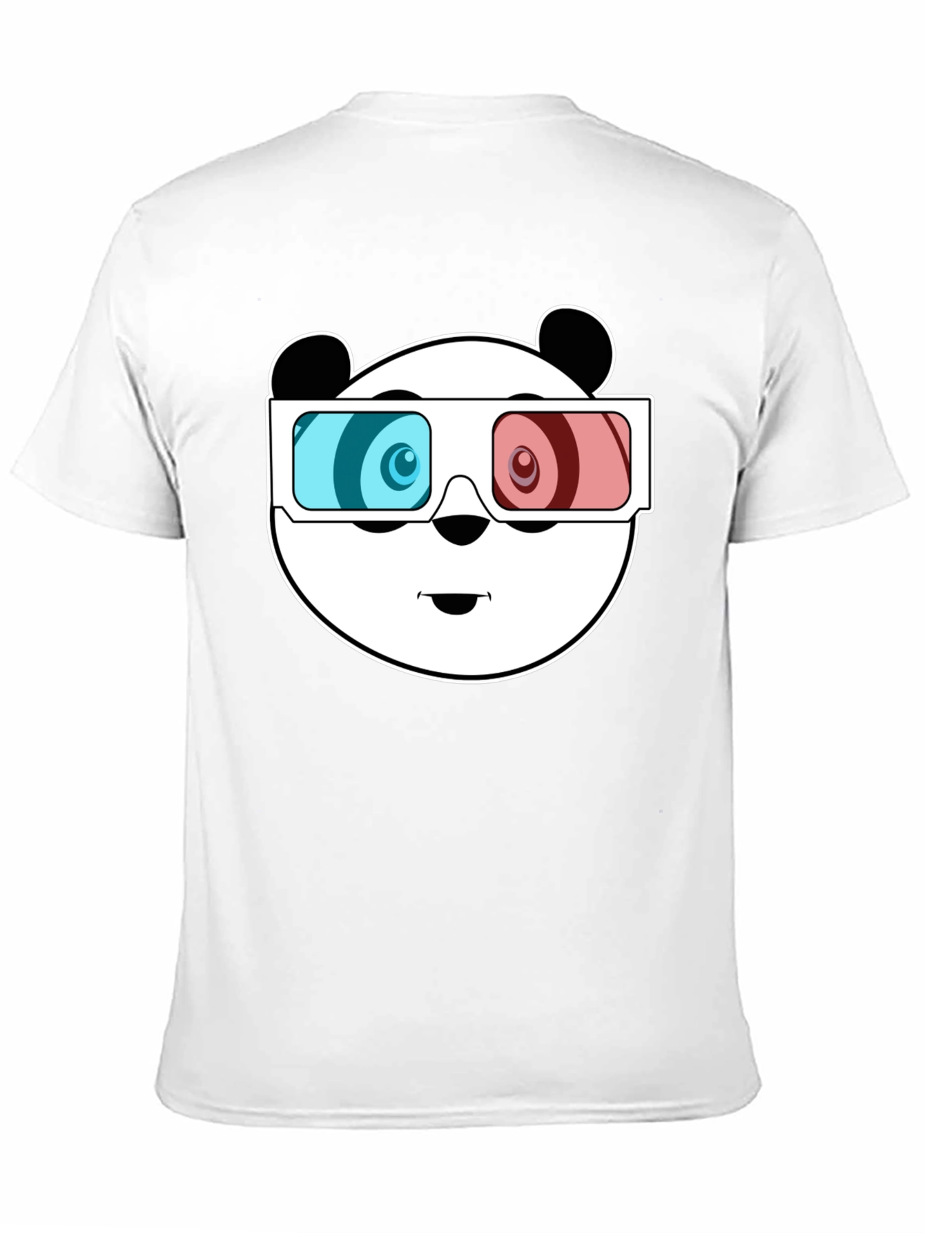 Cool Panda 3D Glasses Black T-Shirt