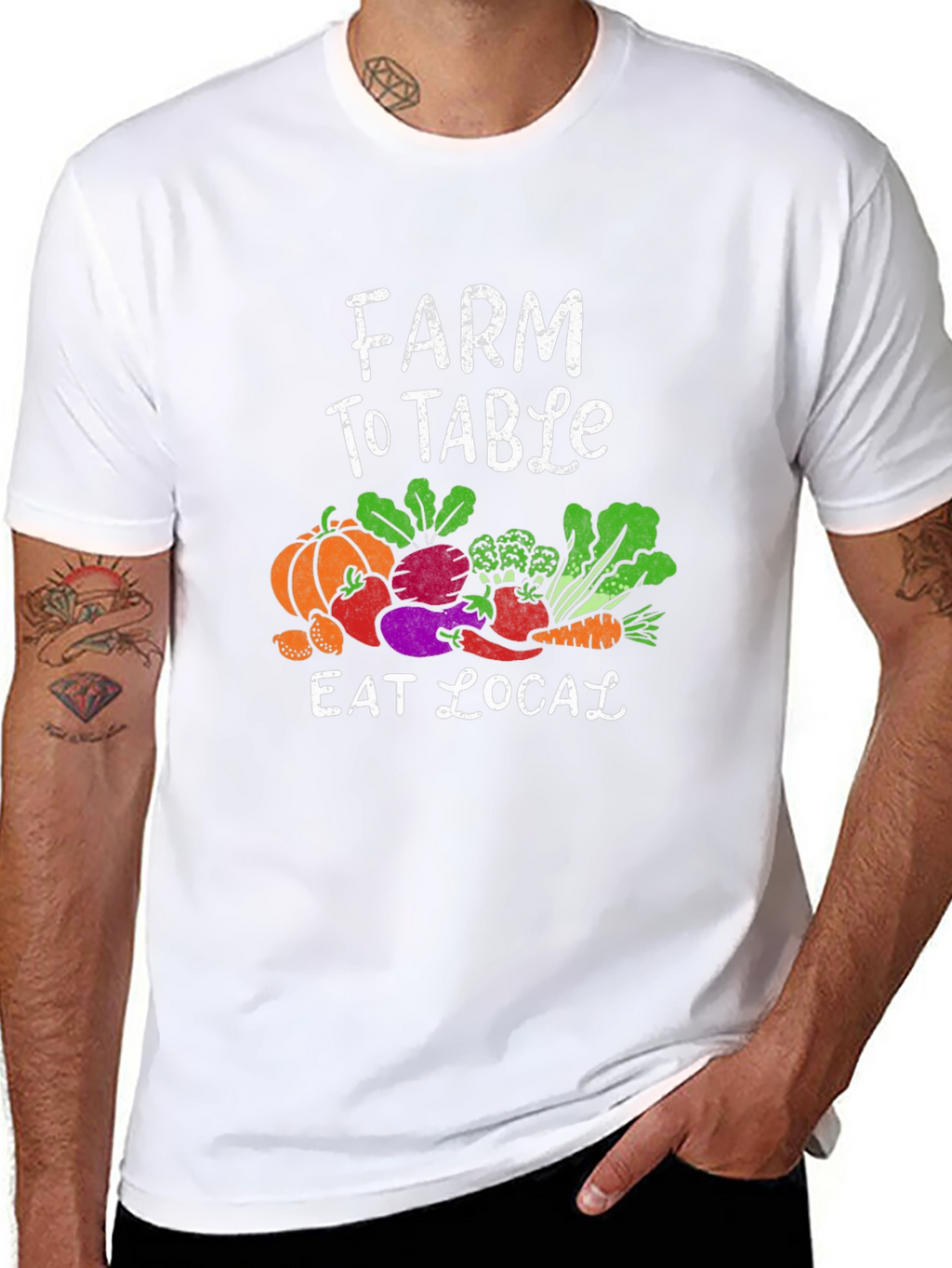 Farm To Table Eat Local Graphic T-Shirt
