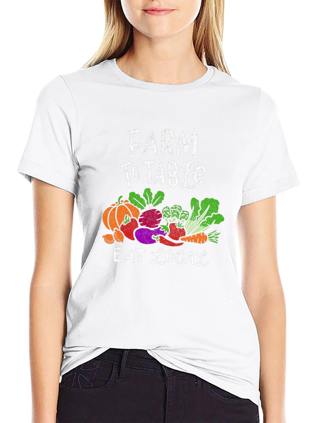 Farm To Table Eat Local Graphic T-Shirt