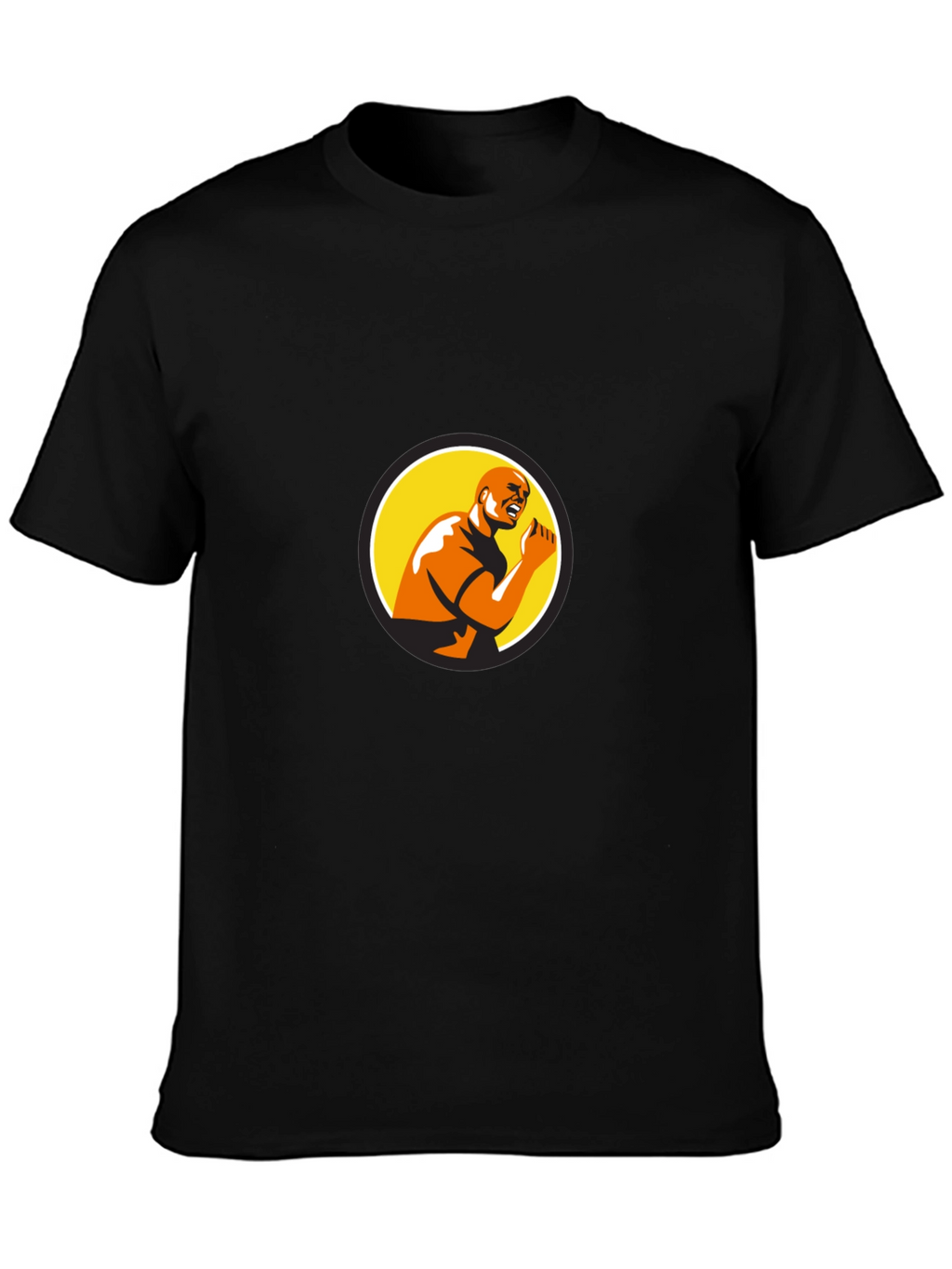 Bold Graphic Print Black T-Shirt