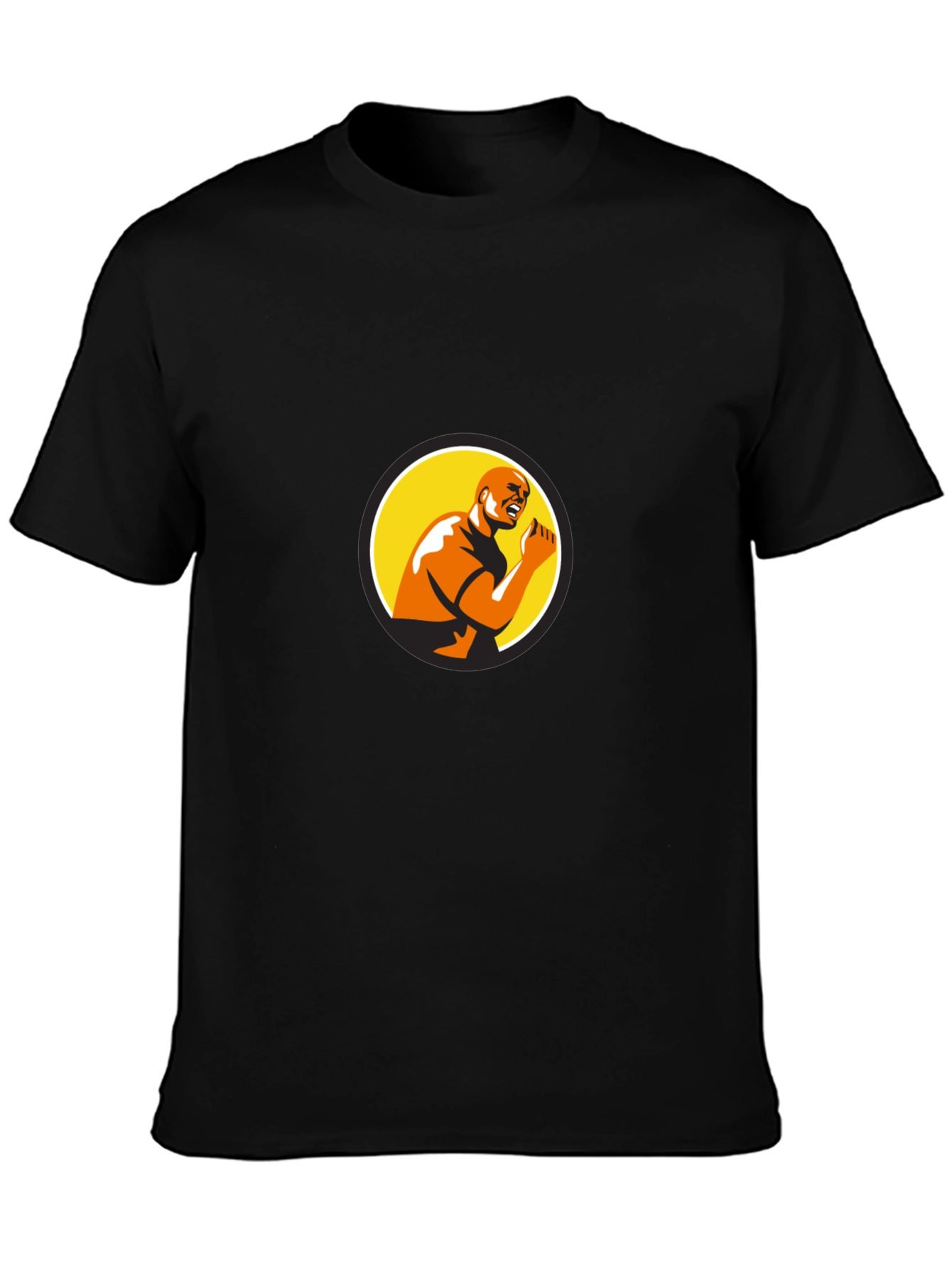 Bold Graphic Print Black T-Shirt