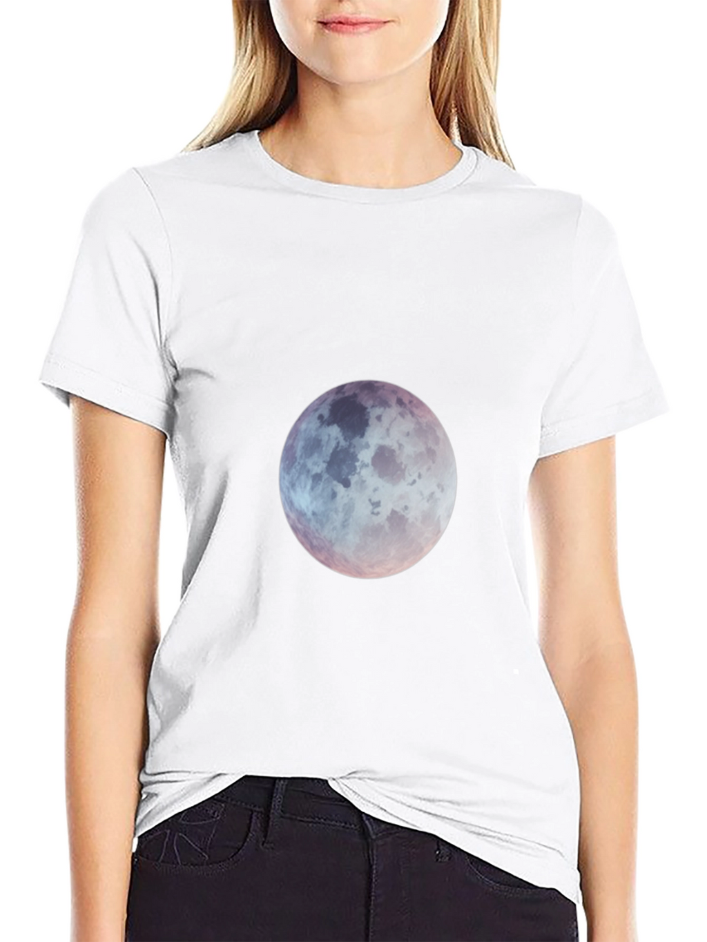 Lunar Graphic Tee - Black Cotton T-Shirt