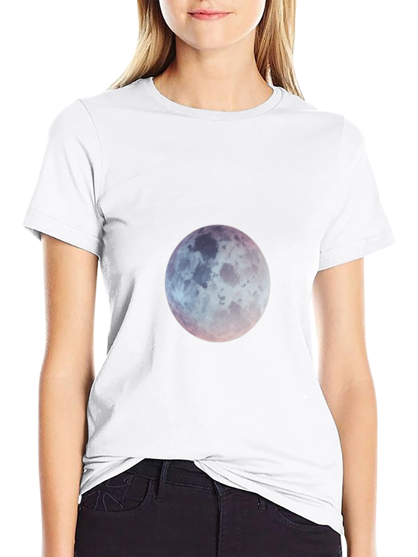Lunar Graphic Tee - Black Cotton T-Shirt