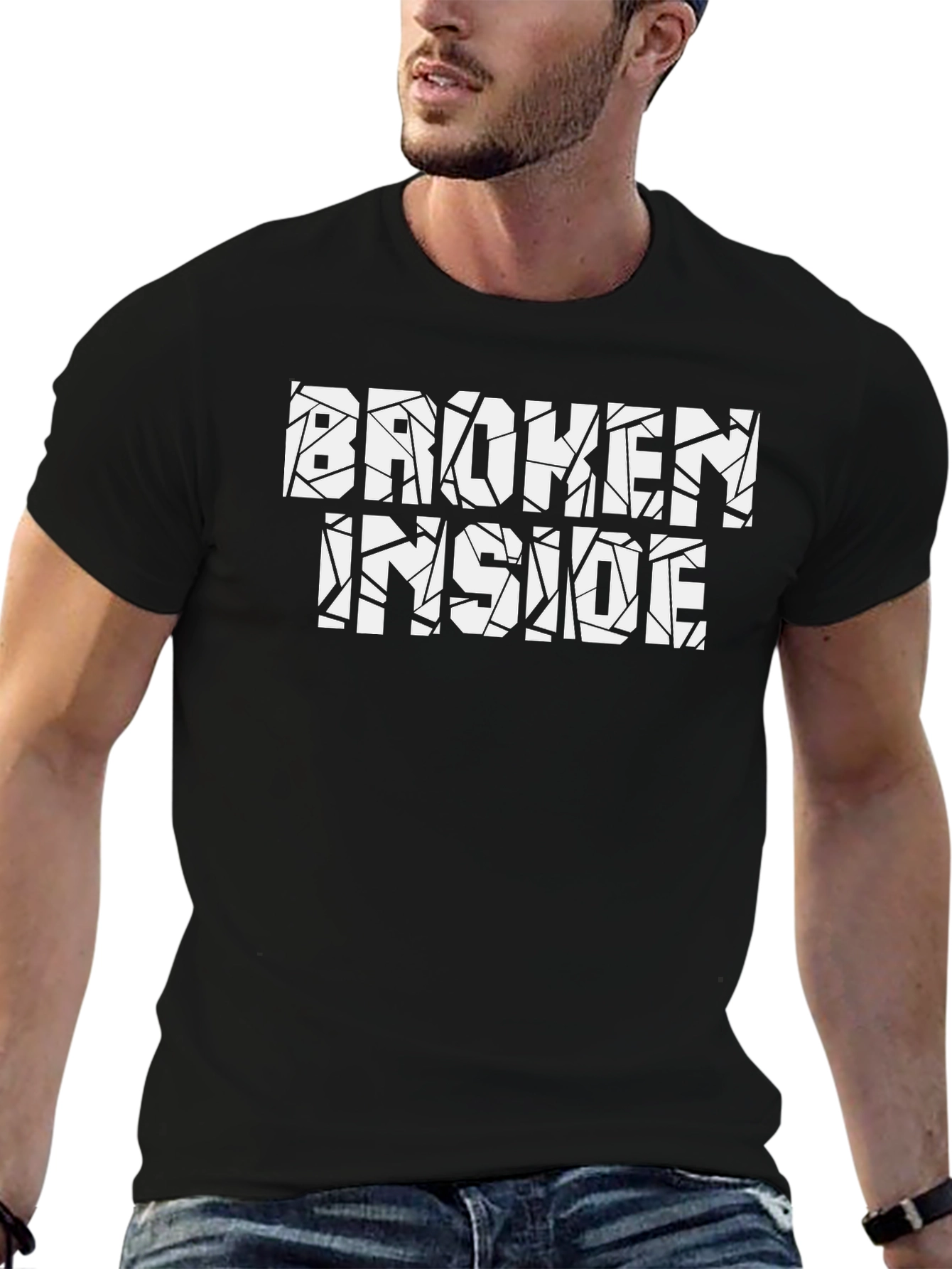 Broken Inside Graphic T-Shirt - Mens