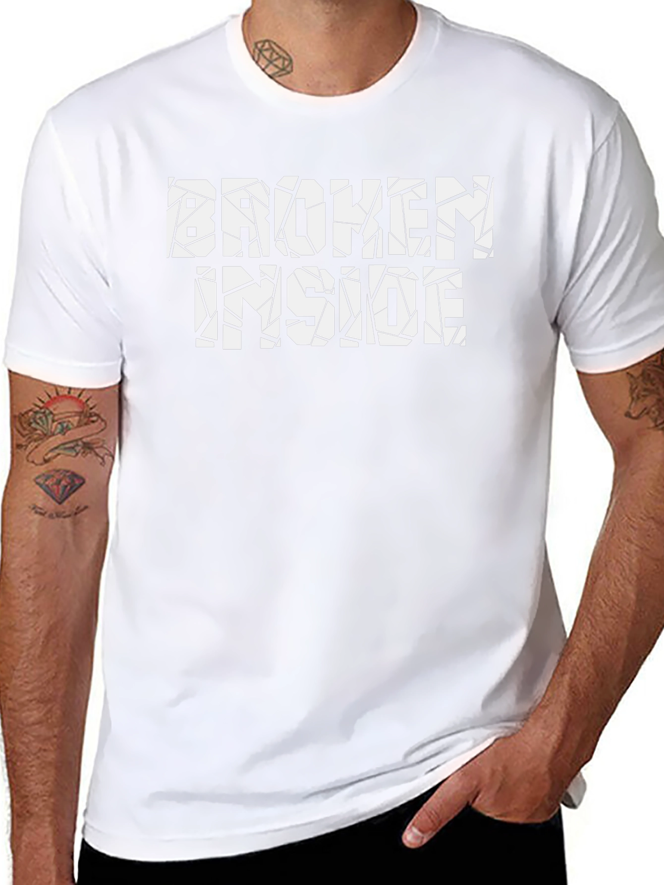 Broken Inside Graphic T-Shirt - Mens