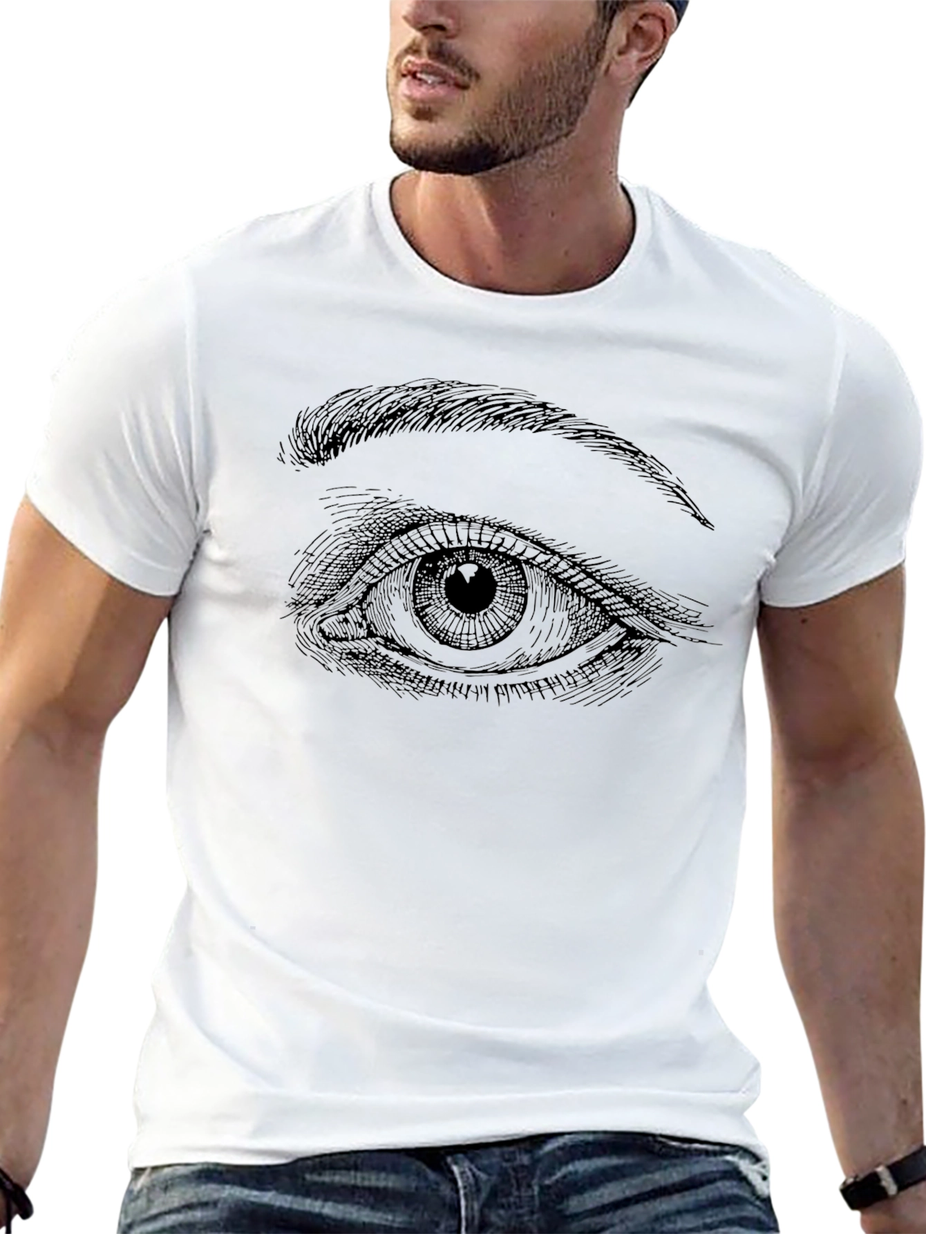 Eye Graphic T-Shirt - Stylish Black Tee