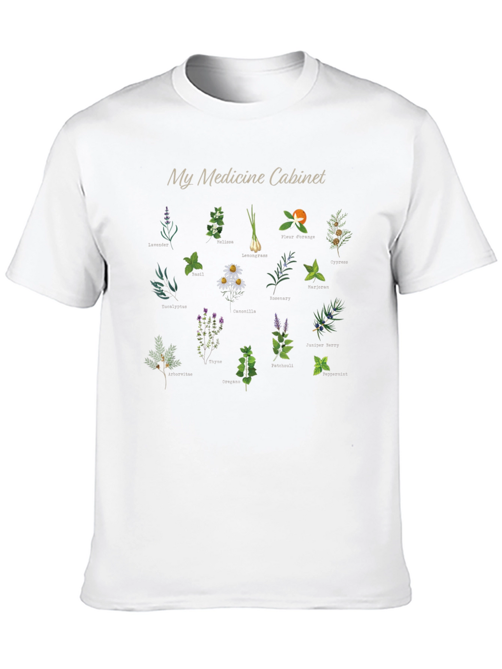 Herbal Medicine Cabinet Black Graphic T-Shirt