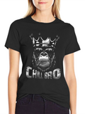 Chill Bro Gorilla King Black T-Shirt