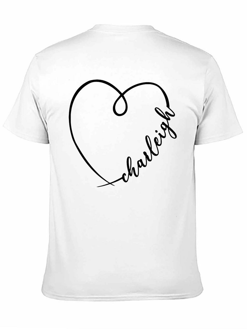 Charleigh Heart Graphic Tee - Stylish Black T-Shirt