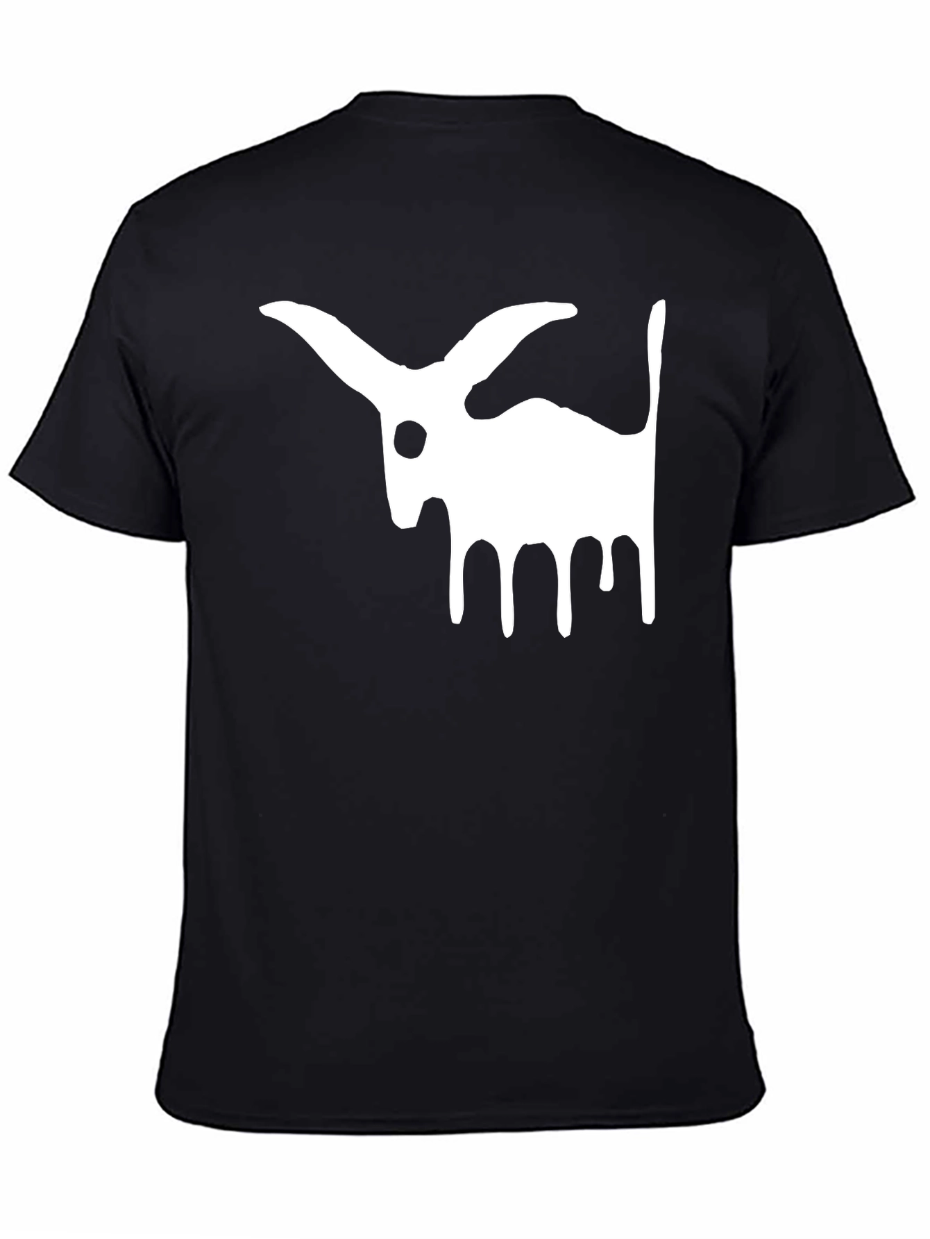 Abstract Rabbit Graphic Tee - Unisex Black T-Shirt