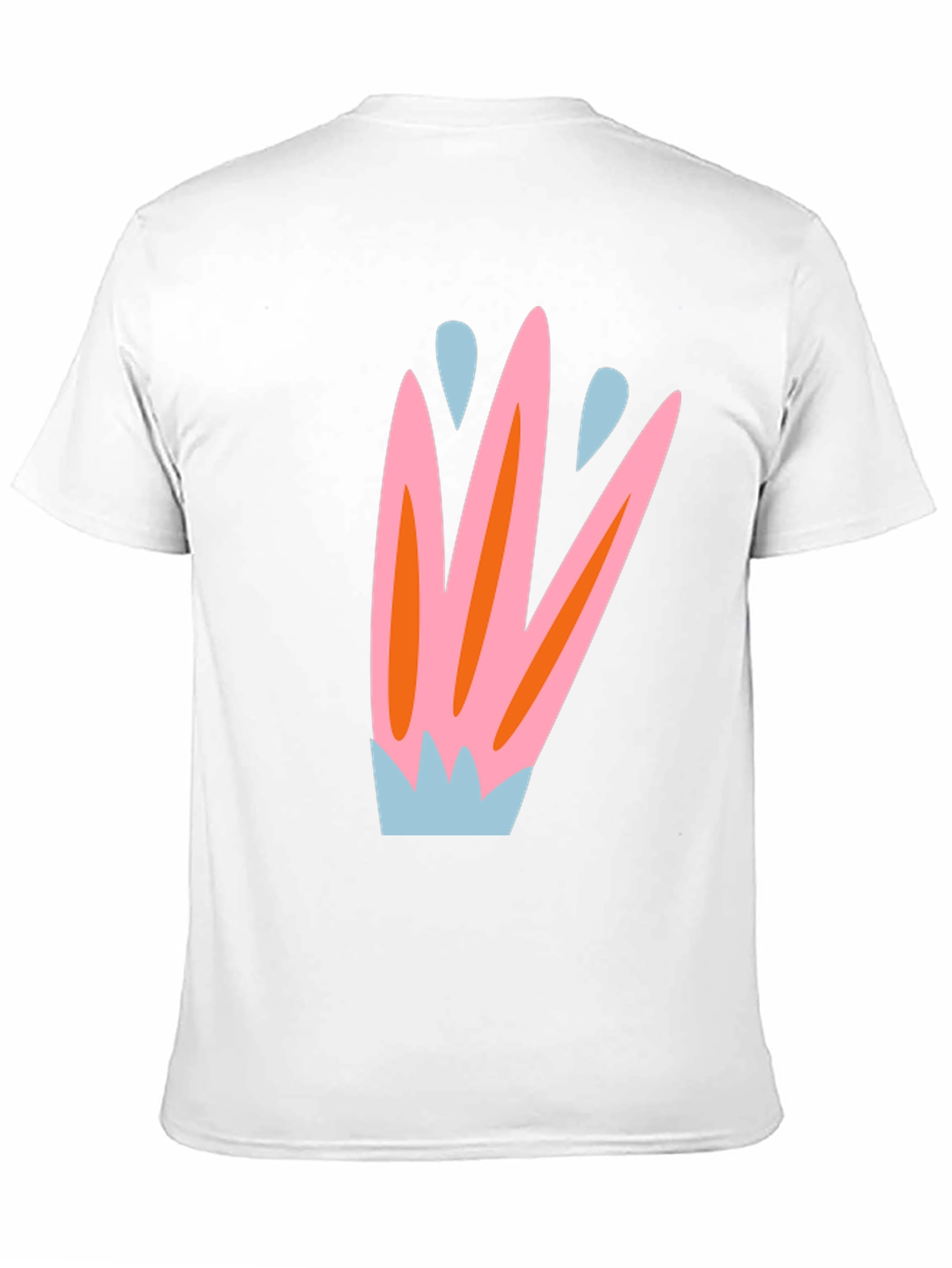 Abstract Floral Print Black T-Shirt