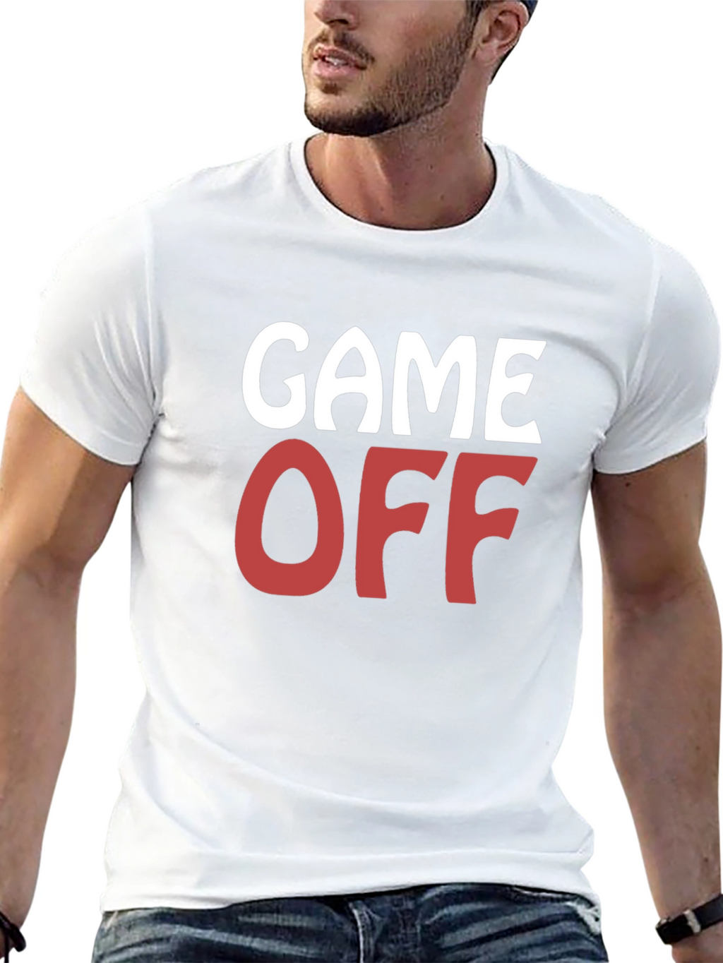 Game Off Graphic Tee - Black Cotton T-Shirt
