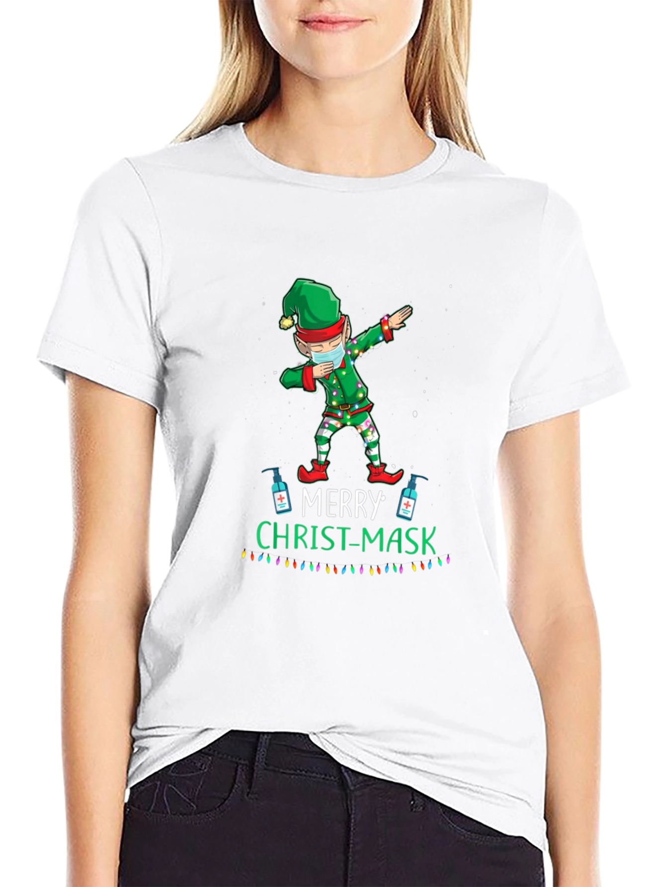 Merry Christ-Mask Elf Dabbing T-Shirt