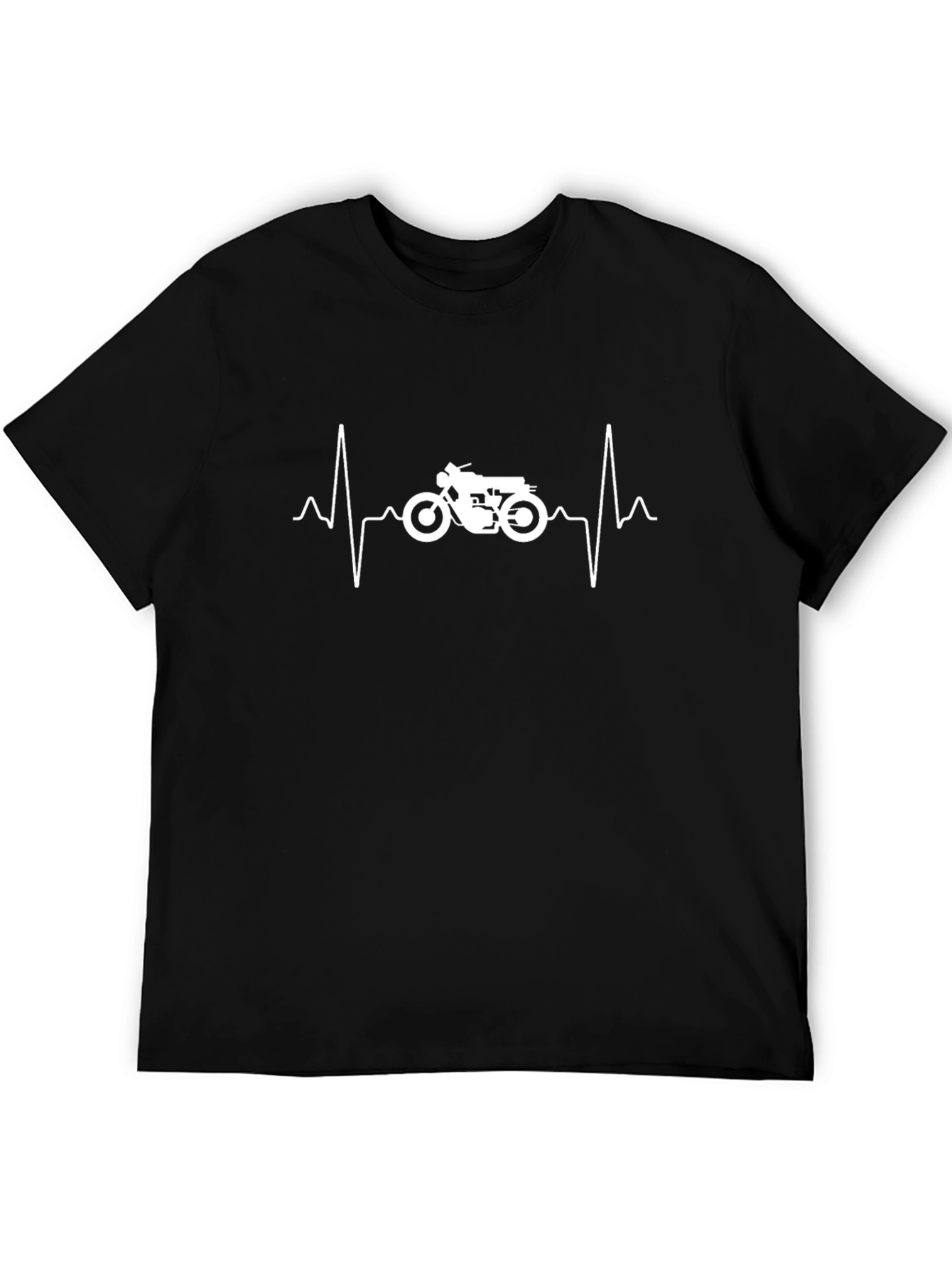 Motorcycle Heartbeat Graphic T-Shirt