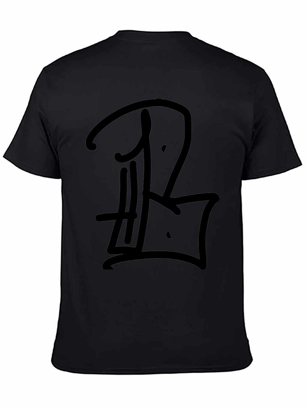Black T-Shirt with Graphic Print