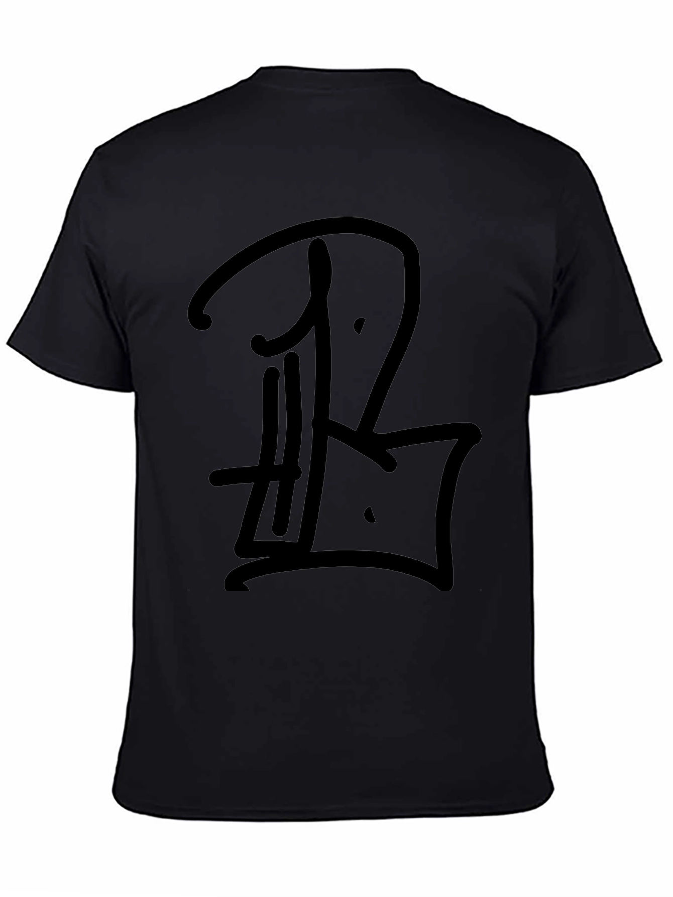 Black T-Shirt with Graphic Print