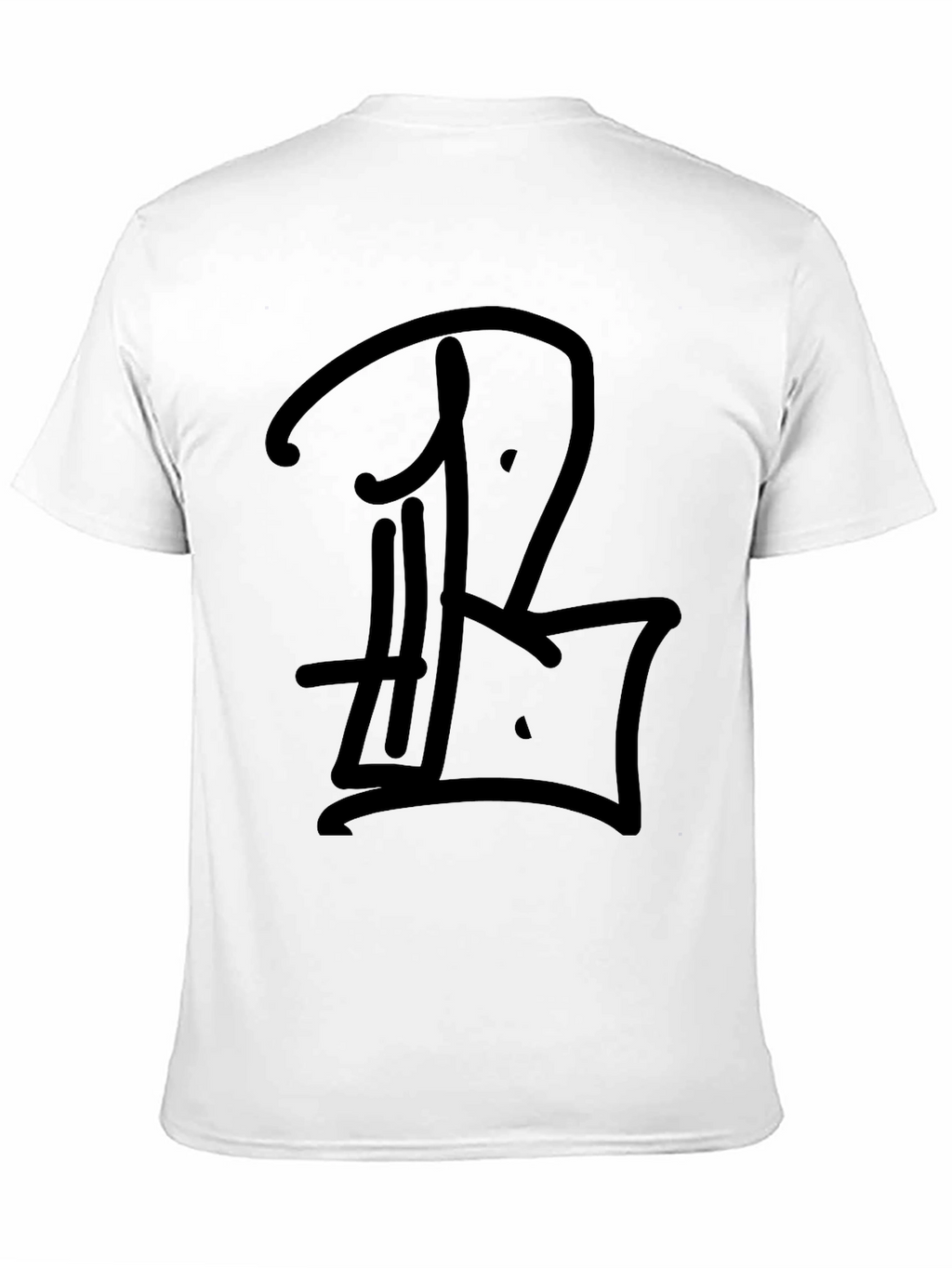 Black T-Shirt with Graphic Print