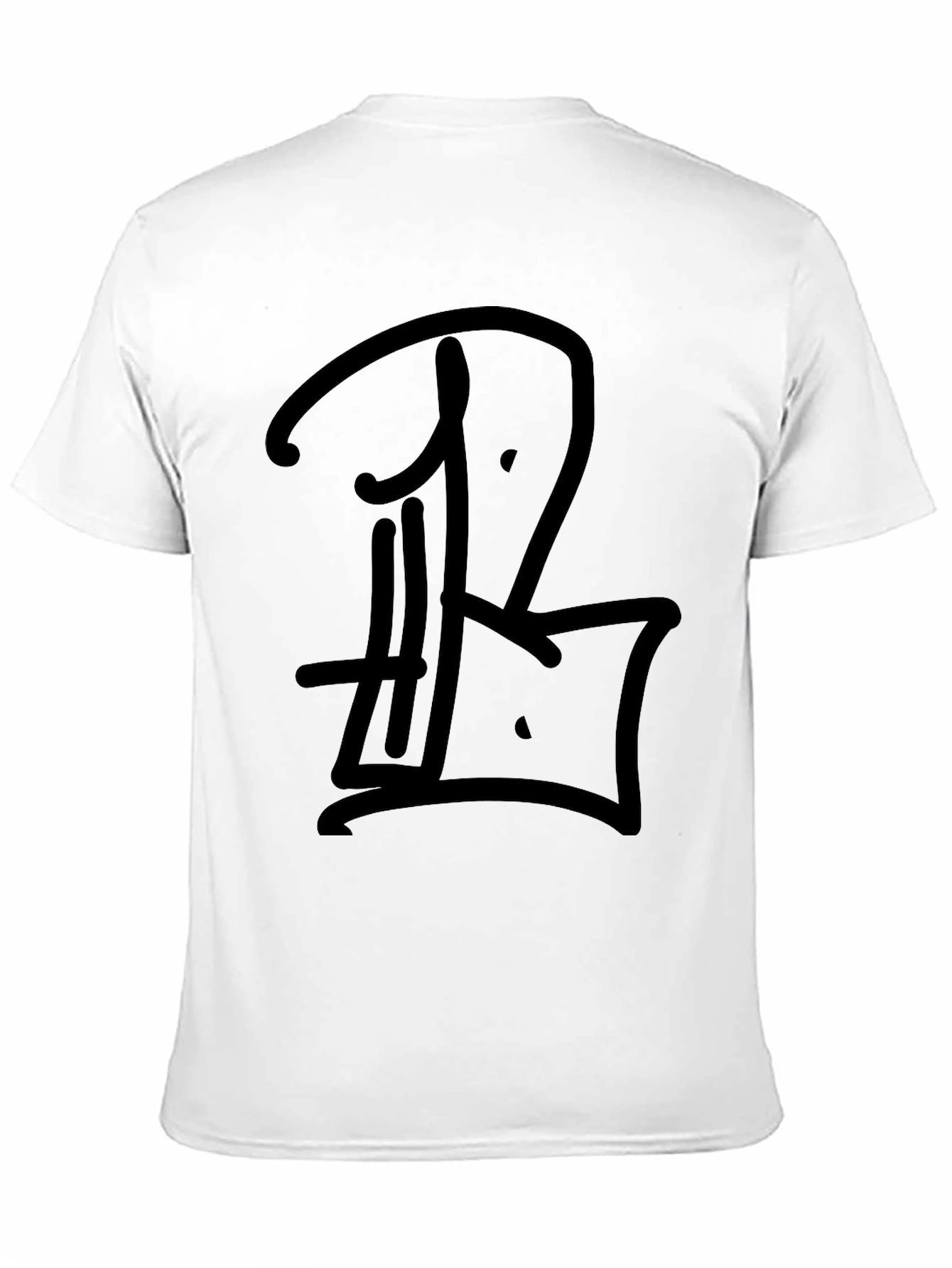 Black T-Shirt with Graphic Print