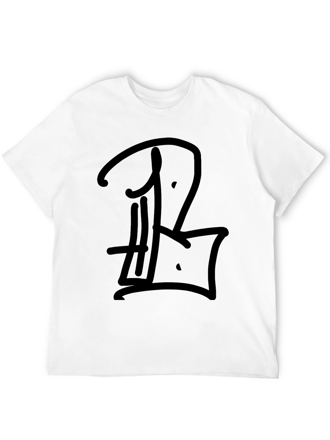 Black T-Shirt with Graphic Print