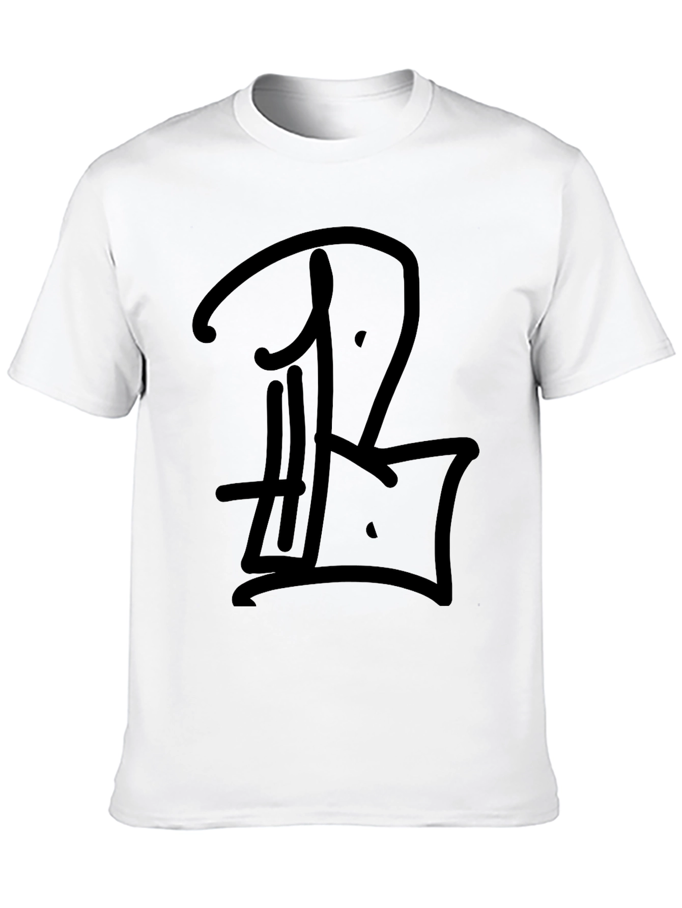 Black T-Shirt with Graphic Print