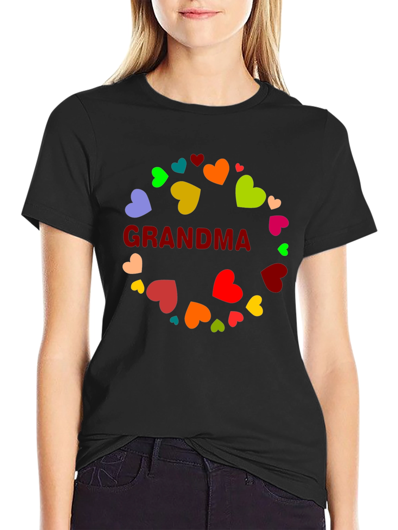 Grandma Hearts T-Shirt - Colorful & Loving Design