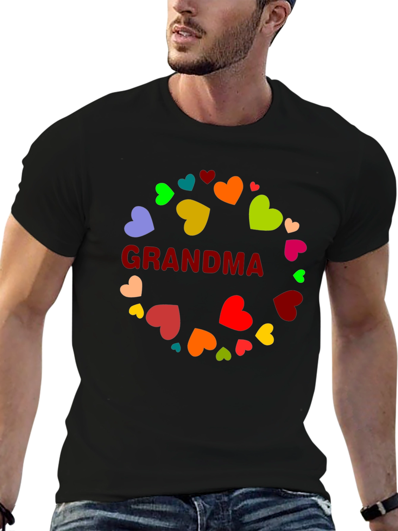 Grandma Hearts T-Shirt - Colorful & Loving Design