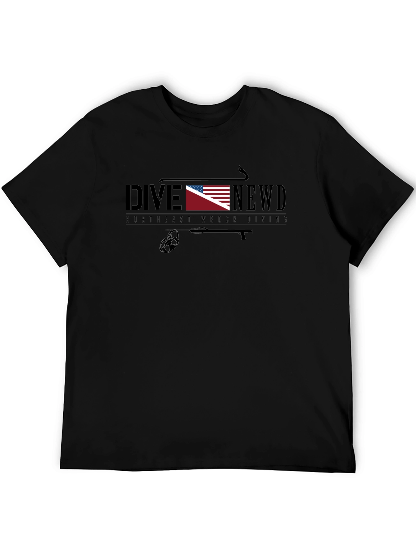 Dive NEWD Black T-Shirt - Northeast Wreck Diving Apparel