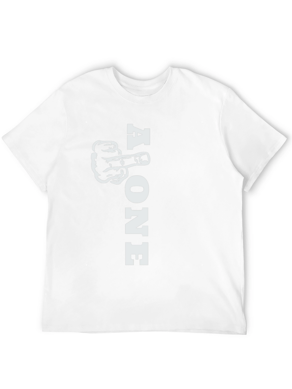Alone Middle Finger Graphic T-Shirt