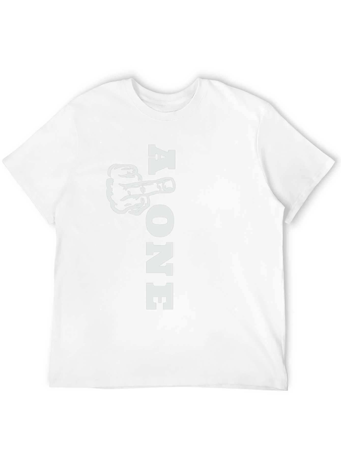 Alone Middle Finger Graphic T-Shirt