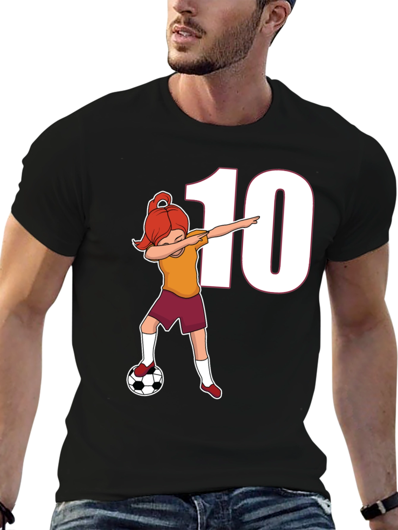 Soccer Girl Dab T-Shirt - Number 10 Fan!
