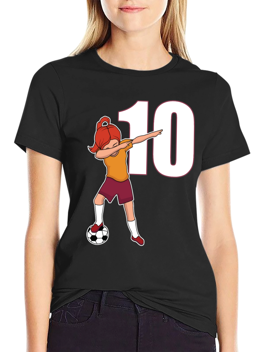 Soccer Girl Dab T-Shirt - Number 10 Fan!