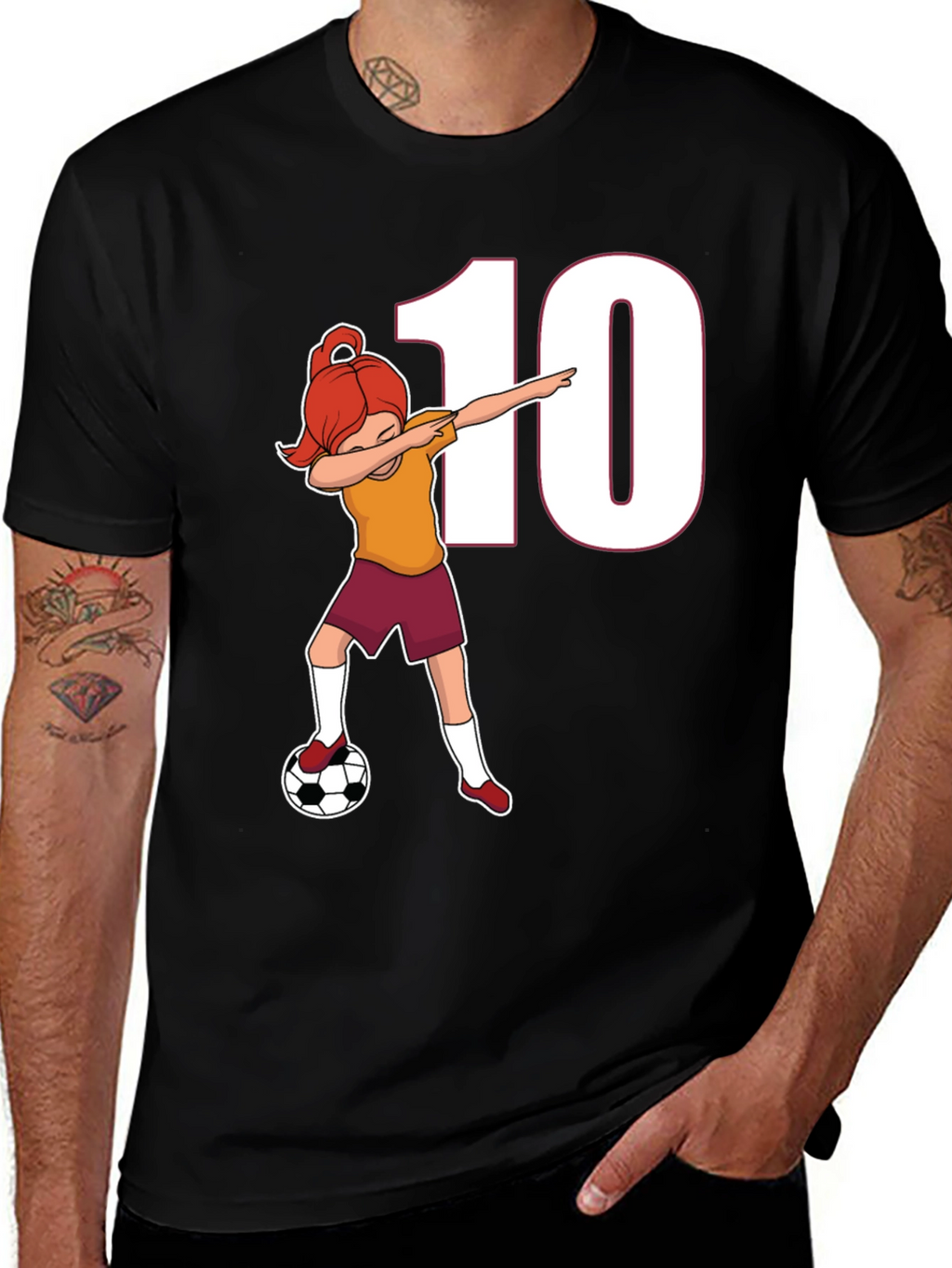 Soccer Girl Dab T-Shirt - Number 10 Fan!