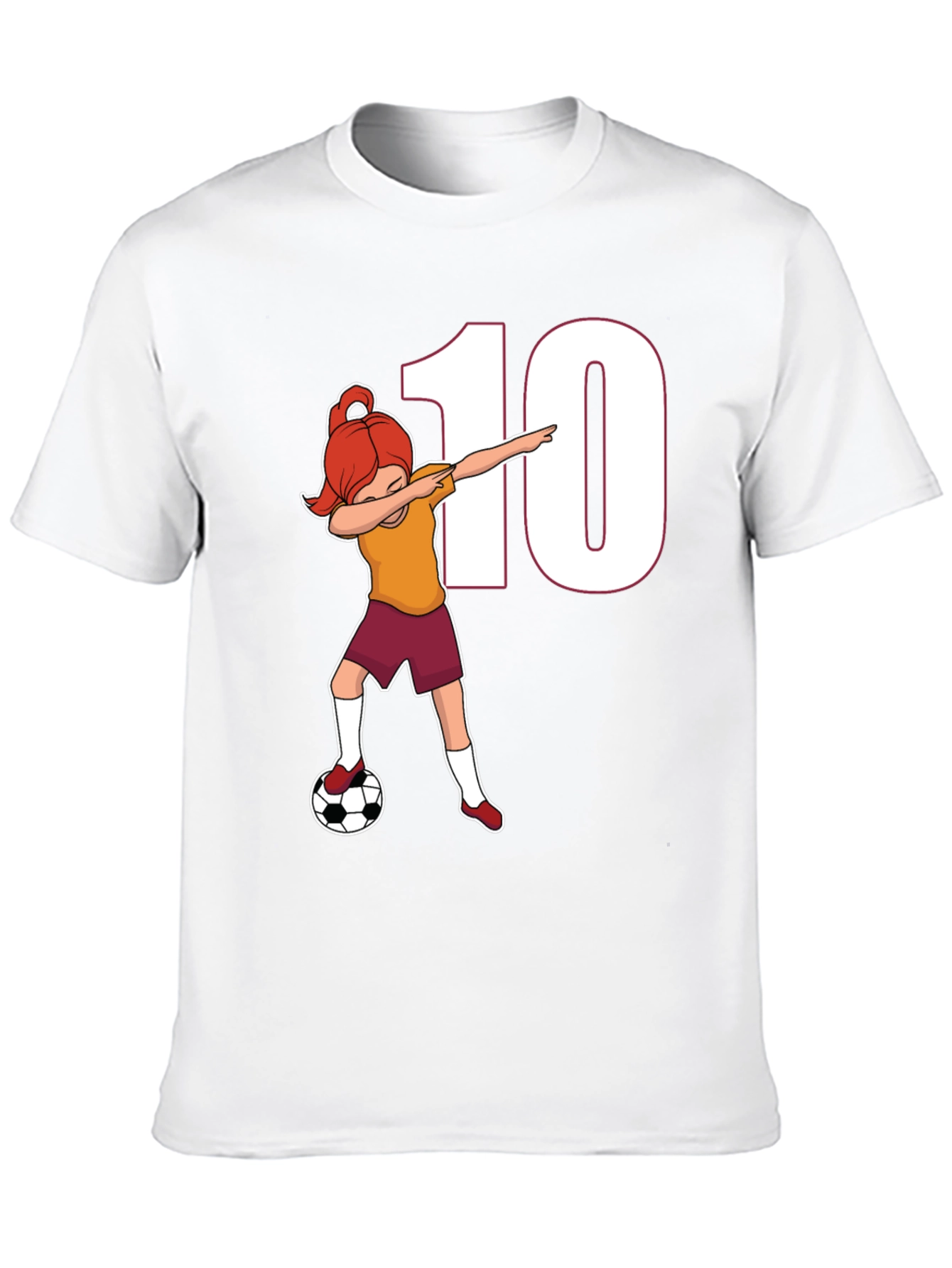 Soccer Girl Dab T-Shirt - Number 10 Fan!