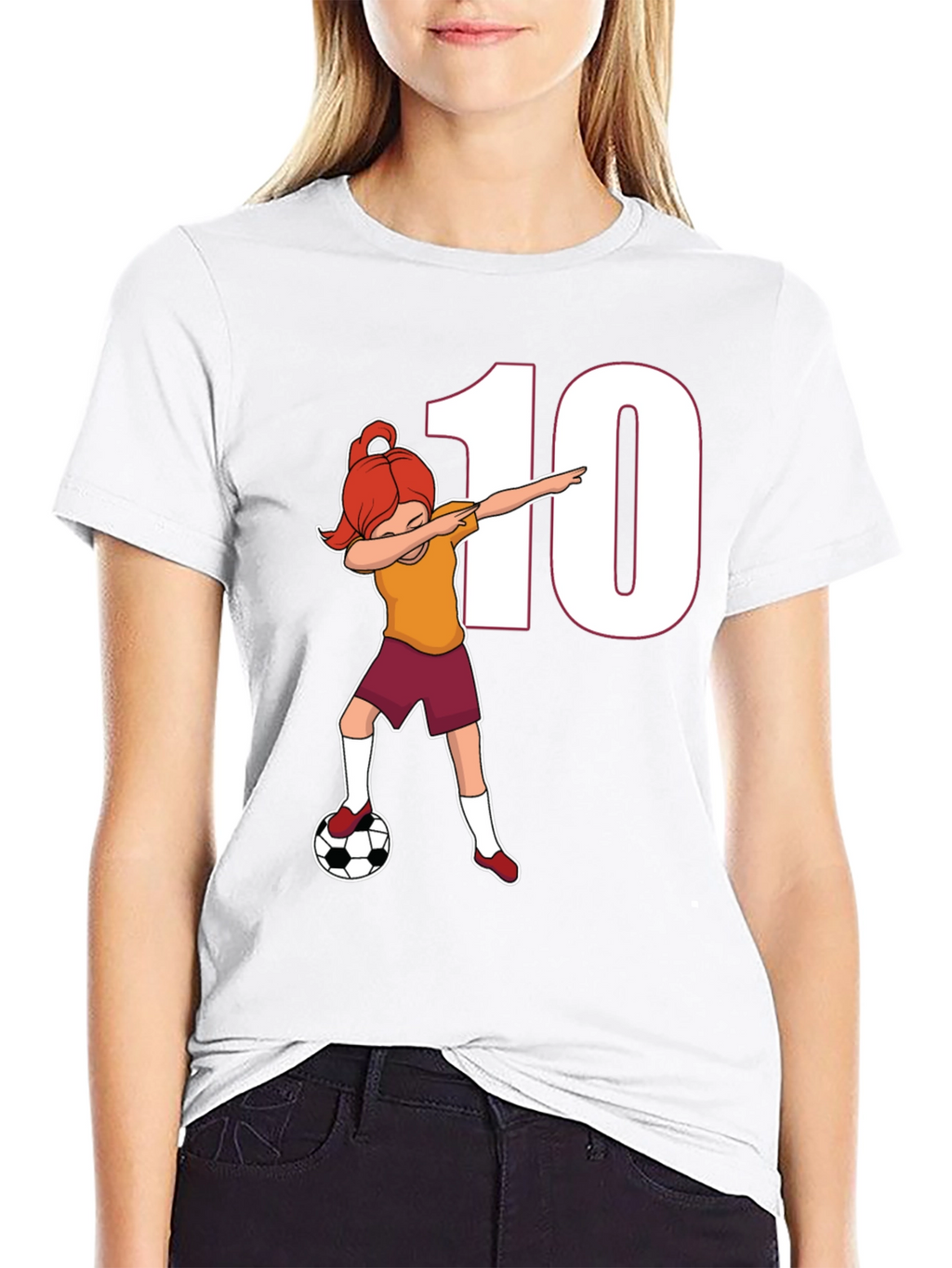 Soccer Girl Dab T-Shirt - Number 10 Fan!